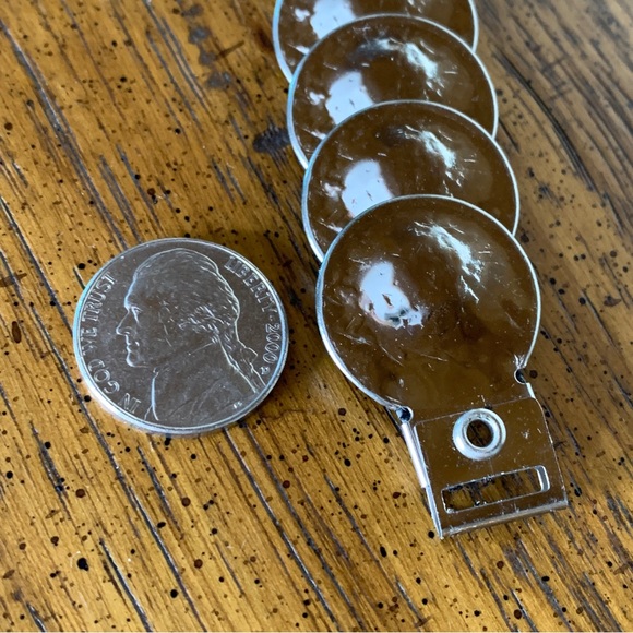 Vintage Belt Stretch Silver-Tone Medallion Cinch Belt Coin Style - Picture 5 of 10